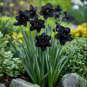 Нарцисс Тень Королевы купить по цене от 500р. в интернет-магазине «Посадика» с доставкой почтой в в Лобняе и по всей России – [изображение №1].